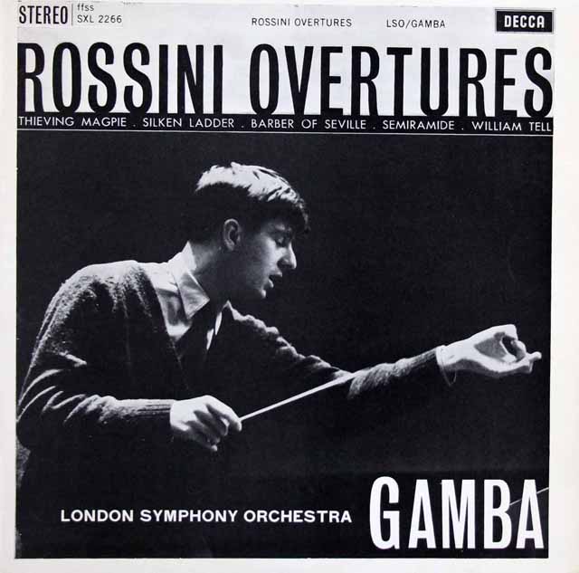 ガンバのロッシーニ/序曲集 　英DECCA　3007　LP レコード