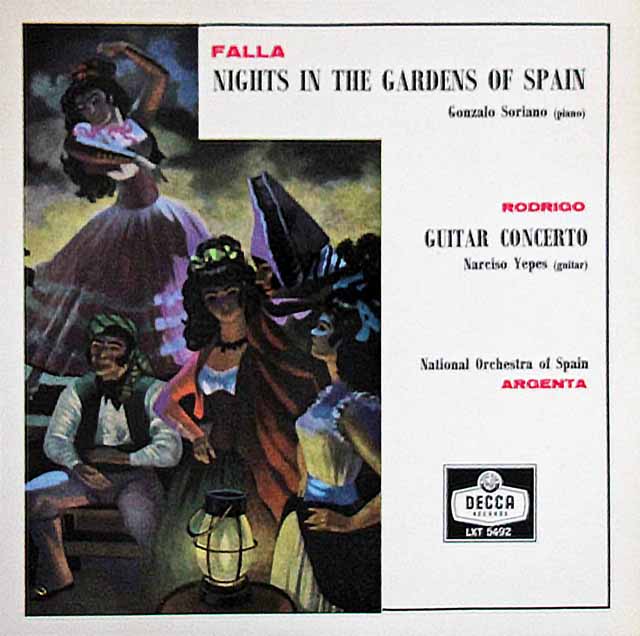 【モノラル】　イエペス、アルヘンタのロドリーゴ/「アランフェス」協奏曲ほか　英DECCA　3007　LP レコード