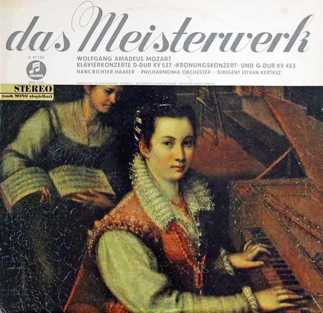 【ドイツ最初期盤】リヒター=ハーザー&ケルテスのモーツァルト/ピアノ協奏曲第17&26番「戴冠式」 　独Columbia　3008　LP レコード