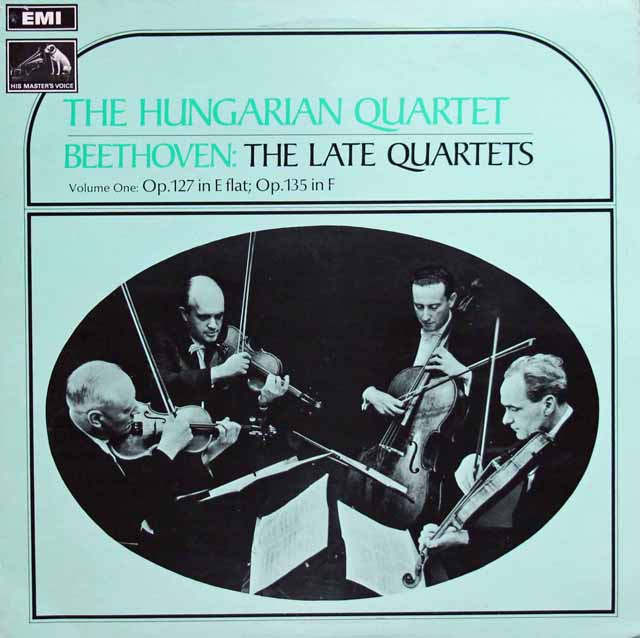 ハンガリー四重奏団のベートーヴェン/弦楽四重奏曲第12、16番　英EMI　3701　LP レコード