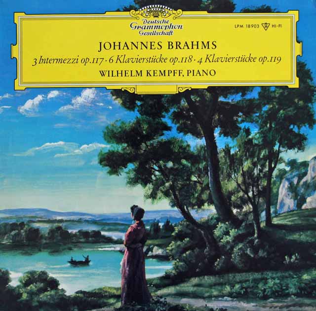 【モノラル】ケンプのブラームス/「3つの間奏曲」＆「6つの小品」ほか 　独DGG　3008　LP レコード