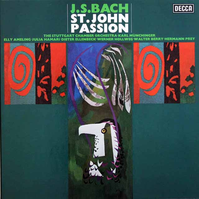 【オリジナル盤】　ミュンヒンガーのバッハ/ヨハネ受難曲　英DECCA　3008　LP レコード