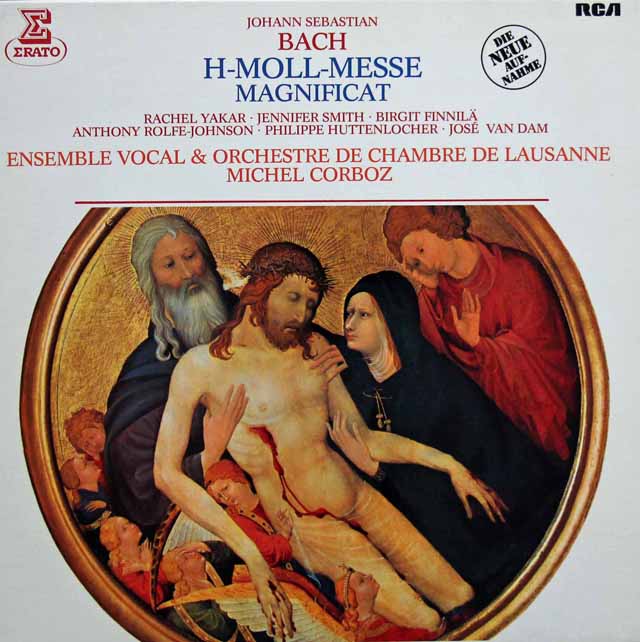 コルボのバッハ/ミサ曲ロ短調&マニフィカト 　独ERATO　3008　LP レコード