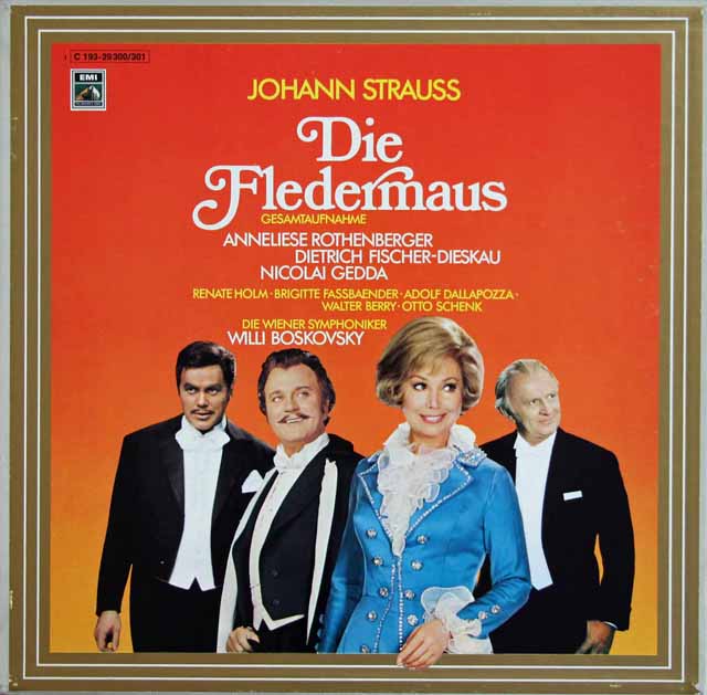 ボスコフスキーのJ.シュトラウス/「こうもり」全曲 　独EMI　3009　LP レコード