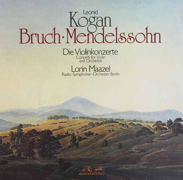 コーガン&マゼールのブルッフ&メンデルスゾーン/ヴァイオリン協奏曲集  　独eurodisc　3009　LP レコード