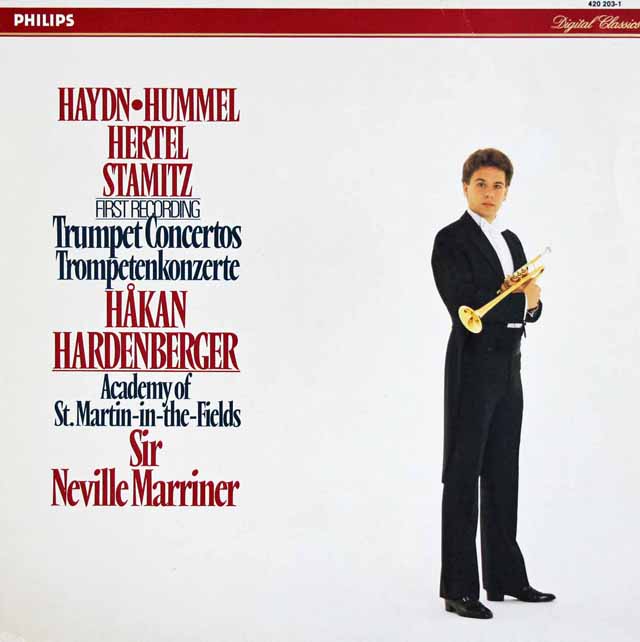 ハーデンベルガー&マリナーのトランペット協奏曲集　蘭PHILIPS　3392　LP レコード