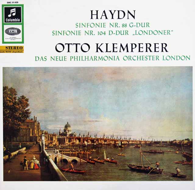 クレンペラーのハイドン/交響曲第88、104番「ロンドン」　独Columbia　3703　LP レコード