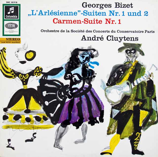 【独最初期盤】クリュイタンスのビゼー/「アルルの女」&「カルメン」組曲 　独Columbia　3011　LP レコード
