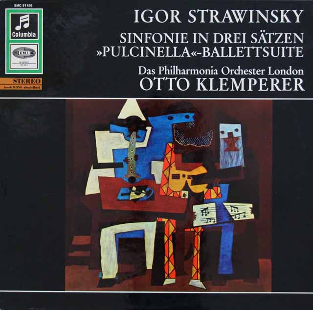 クレンペラーのストラヴィンスキー/バレエ音楽「プルチネルラ」ほか　独Columbia　3392　LP レコード