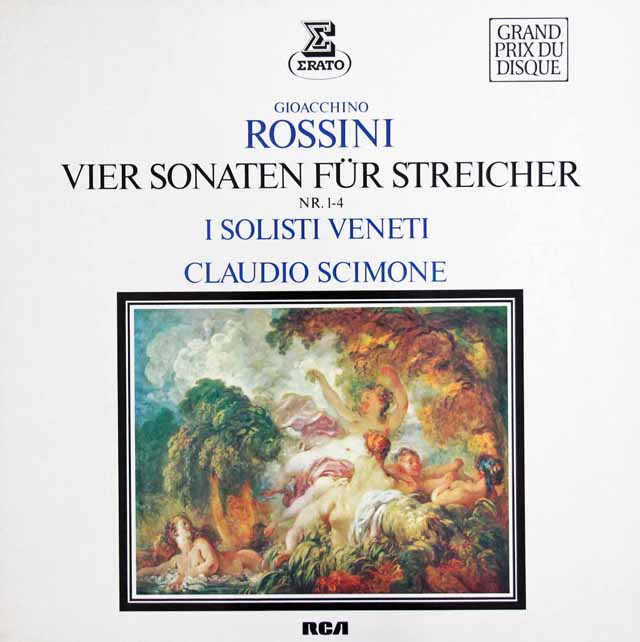 シモーネ、イ・ソリスティ・ヴェネティのロッシーニ/弦楽のためのソナタ第1~4番　独ERATO　3703　LP レコード