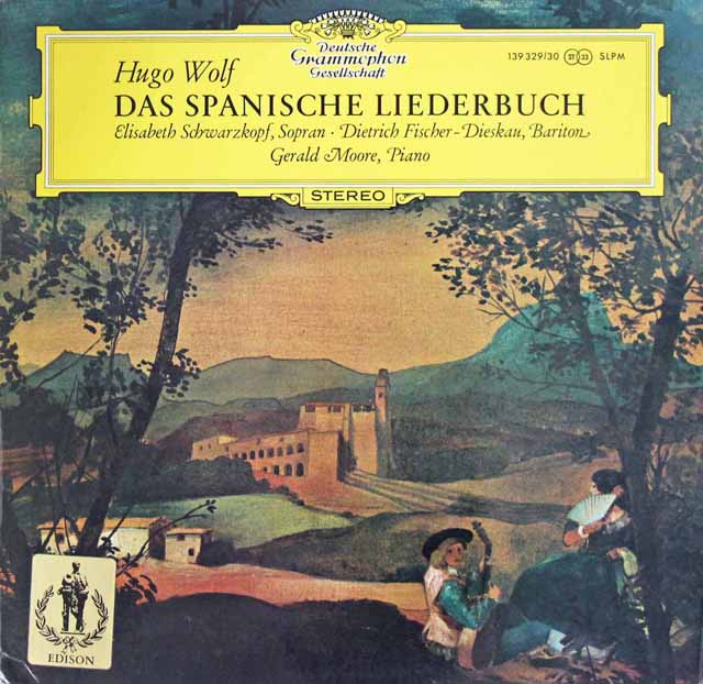シュヴァルツコップ&D.F=ディースカウのヴォルフ/スペイン歌曲集　独DGG　3392　LP レコード
