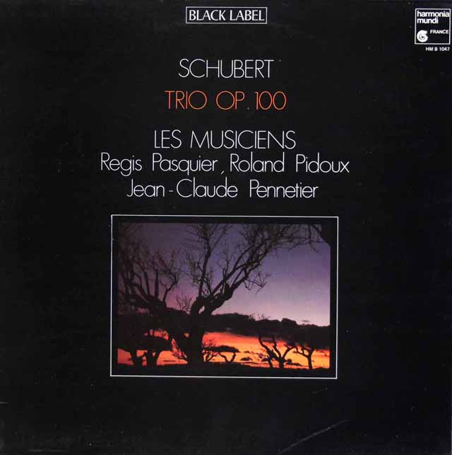 ペンティエ、パスキエらのシューベルト/ピアノ三重奏曲第2番  　仏HM　3011　LP レコード