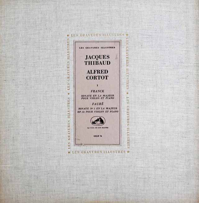 ティボー&コルトーのフランク/ソナタ集ほか　仏EMI(VSM)　3012　LP レコード