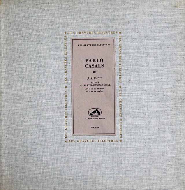 カザルスのバッハ/無伴奏チェロ組曲第5、6番　仏EMI(VSM)　3713　LP レコード