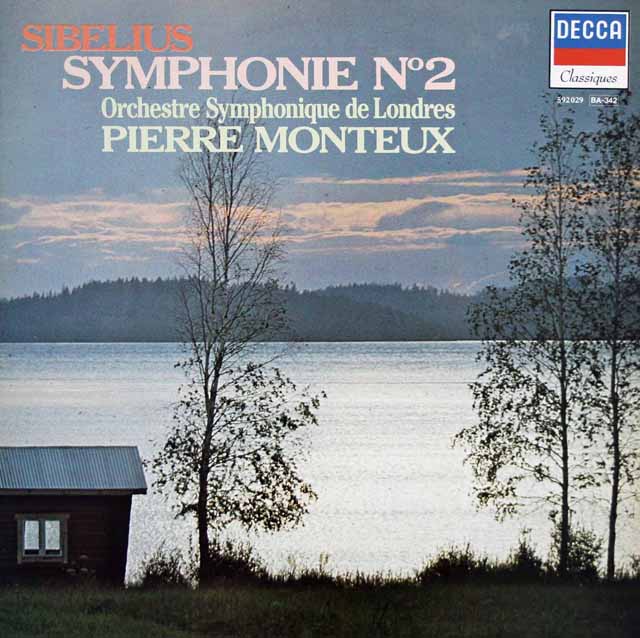モントゥーのシベリウス/交響曲第2番　仏DECCA　3013　LP レコード