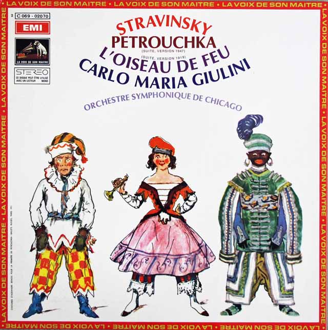 ジュリーニのストラヴィンスキー/「火の鳥」&「ペトルーシュカ」　仏EMI(VSM)　3013　LP レコード