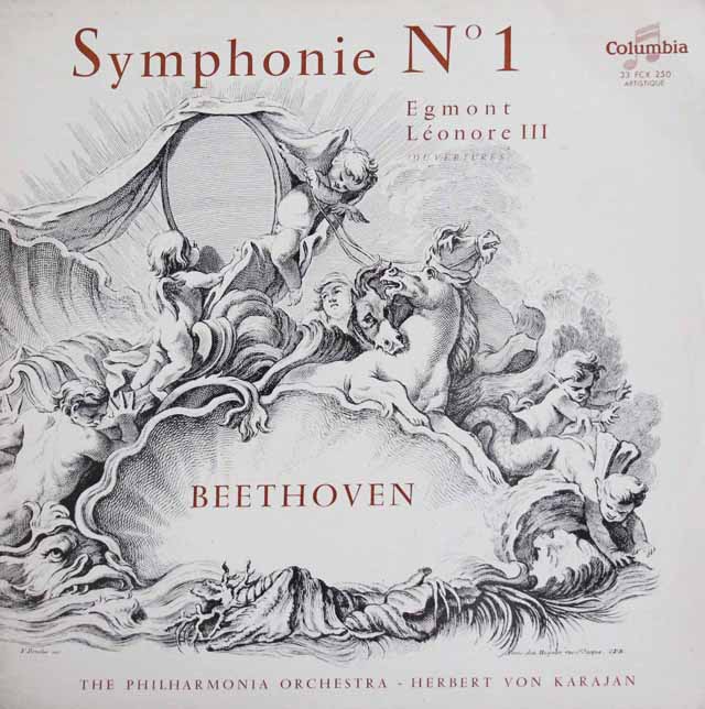 カラヤンのベートーヴェン/交響曲第1番ほか　仏Columbia　3391　LP レコード