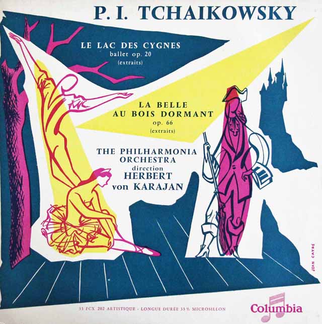 カラヤンのチャイコフスキー/「白鳥の湖」、「眠りの森の美女」　仏Columbia　3391　LP レコード