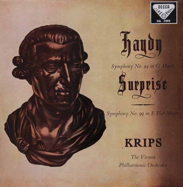【オリジナル盤】クリップスのハイドン/交響曲第94番「驚愕」&第99番　英DECCA　3014　LP レコード