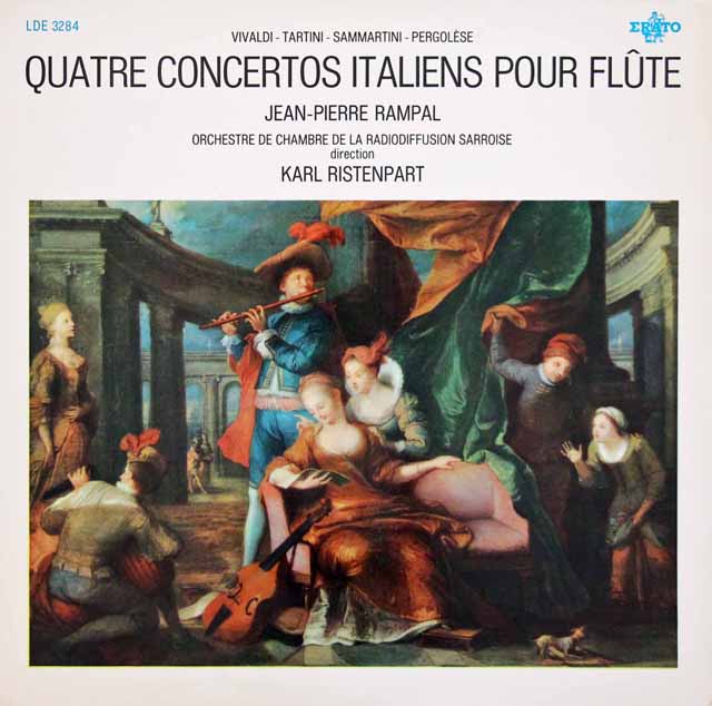 ランパル、リステンパルト/イタリアの4つのフルート協奏曲集　仏ERATO　3714　LP レコード