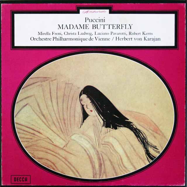 カラヤンのプッチーニ/「蝶々夫人」全曲 　仏DECCA　3391　LP レコード