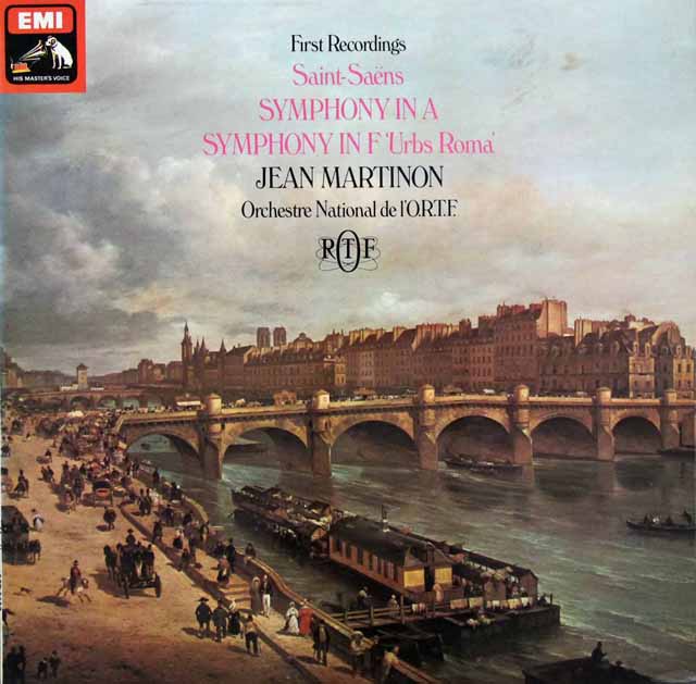 【オリジナル盤】マルティノンのサン=サーンス/交響曲イ長調ほか　英EMI　3105　LP レコード