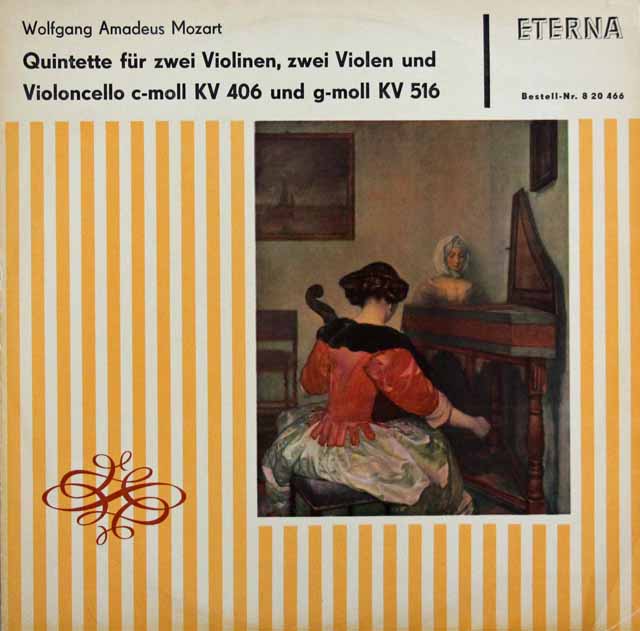 ウルブリヒ四重奏団のモーツァルト/弦楽五重奏曲第2&4番　独ETERNA　3105　LP レコード