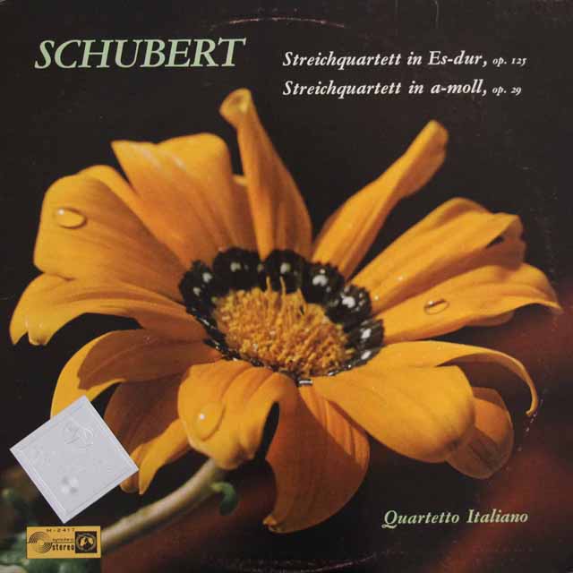 イタリア四重奏団のシューベルト/弦楽四重奏曲第13番「ロザムンデ」ほか　独Concert Hall　3427　LP レコード