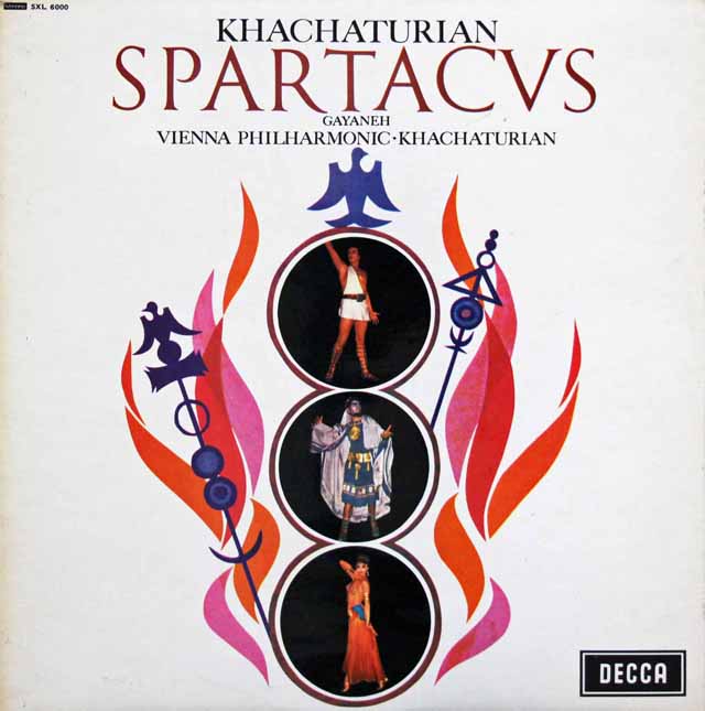 ハチャトゥリアン自作自演/バレエ音楽「スパルタカス」&「ガイーヌ」　英DECCA　3427　LP レコード