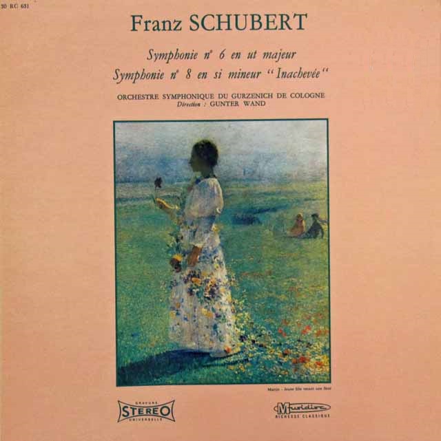 ヴァントのシューベルト/交響曲第6&8番「未完成」　仏Musidisc　3427　LP レコード