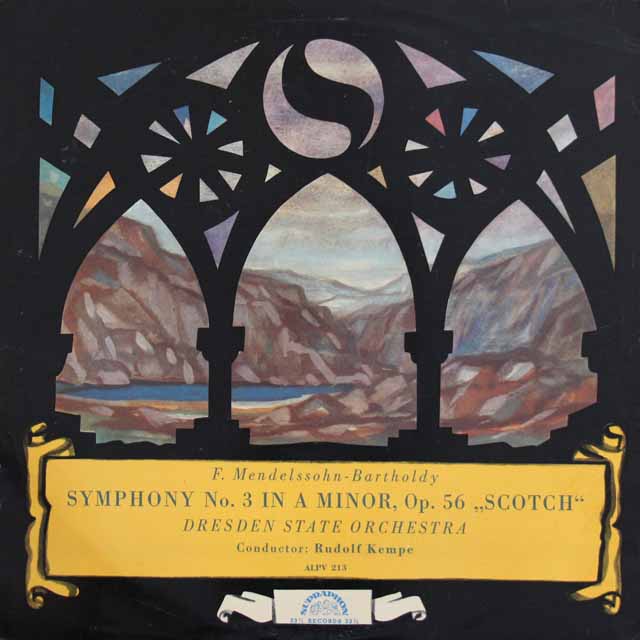 ケンペのメンデルスゾーン/交響曲第3番「スコットランド」 　チェコSUPRAPHON　3015　LP レコード