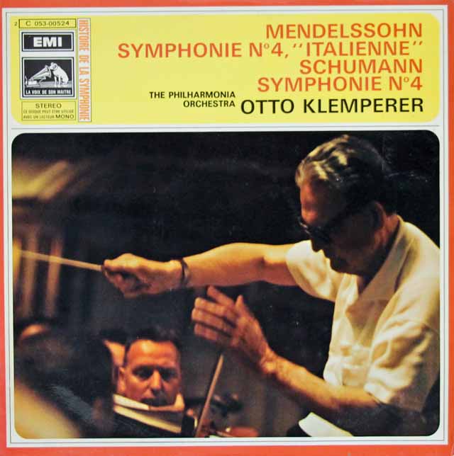 クレンペラーのメンデルスゾーン/交響曲第4番「イタリア」ほか 　仏EMI(VSM)　3015　LP レコード