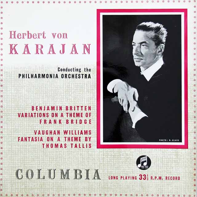 【オリジナル盤】カラヤンのブリテン/「フランク・ブリッジの主題による変奏曲」ほか 　英Columbia　3015　LP レコード
