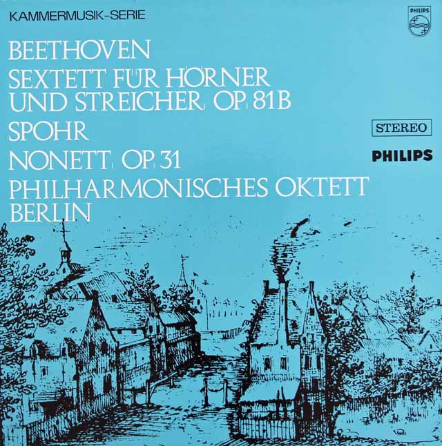 ベルリンフィル・オクテットらのベートーヴェン/六重奏曲変ホ長調ほか　蘭PHILIPS　3714　LP レコード