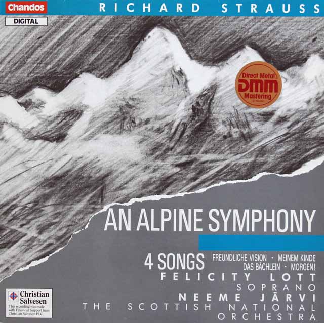 ヤルヴィのR.シュトラウス/「アルプス交響曲」ほか　英Chandos　3391　LP レコード