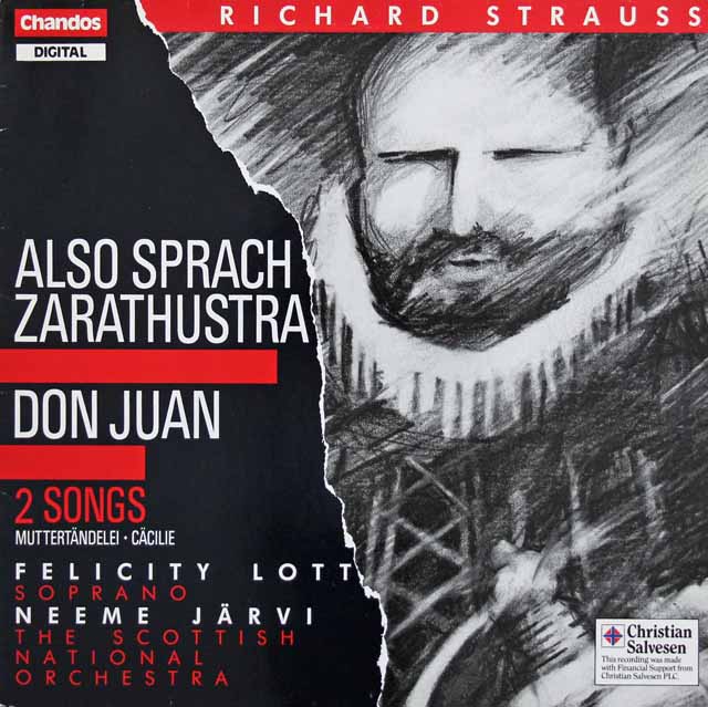 ヤルヴィのR.シュトラウス/「ツァラトゥストラはかく語りき」、「ドン・ファン」ほか　英Chandos　3715　LP レコード