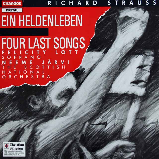 ヤルヴィのR.シュトラウス/交響詩「英雄の生涯」ほか　英Chandos　3715　LP レコード