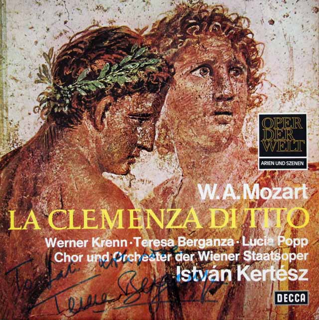 【ベルガンザのサイン入り】ケルテスのモーツァルト/「皇帝ティートの慈悲」抜粋　独DECCA　3016　LP レコード