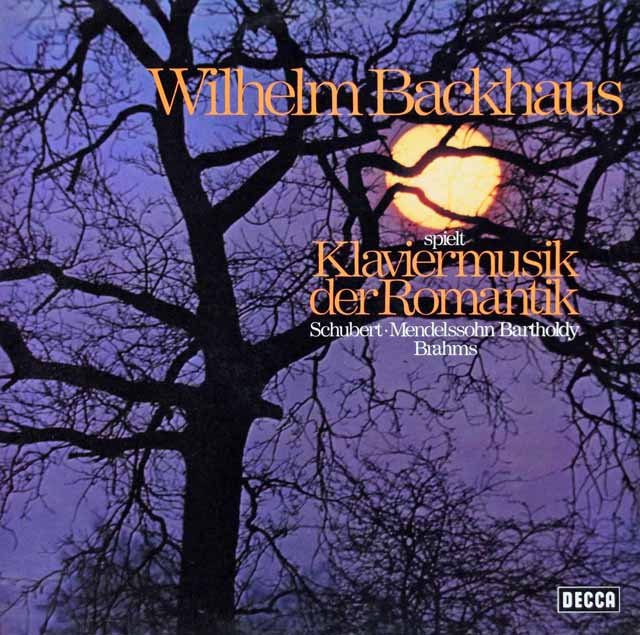 【テストプレス】バックハウス/ロマン派ピアノ作品集 　独DECCA　3016　LP レコード