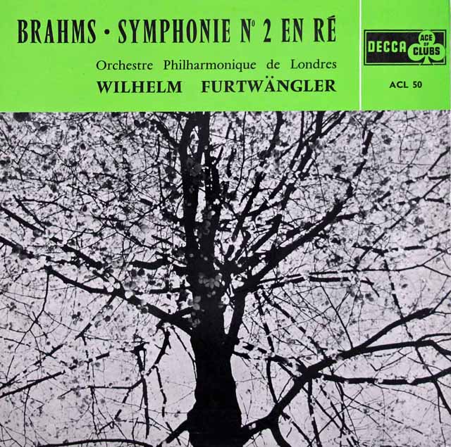 フルトヴェングラーのブラームス/交響曲第2番　仏DECCA　3391　LP レコード