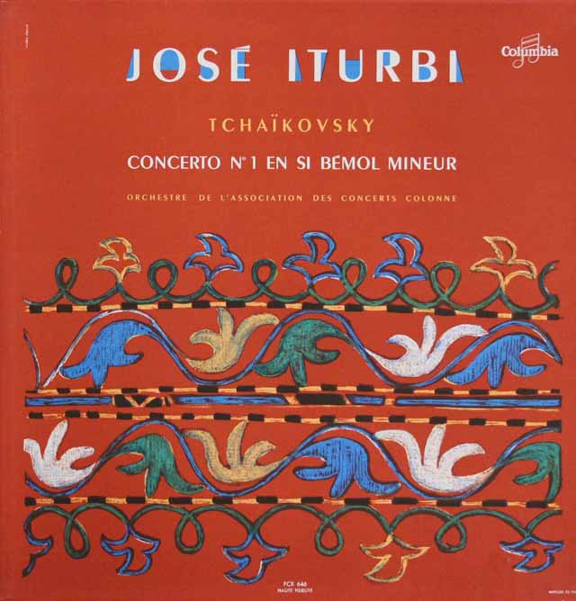 イトゥルビのチャイコフスキー/ピアノ協奏曲第1番　仏Columbia　3391　LP レコード