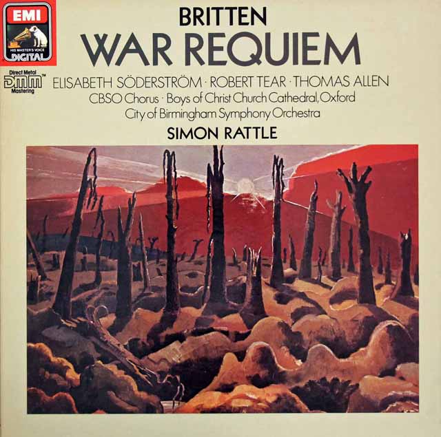 ラトルのブリテン/「戦争レクイエム」　独EMI　3715　LP レコード