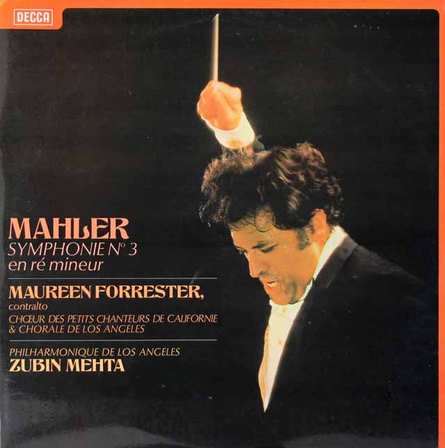 メータのマーラー/交響曲第3番 　仏DECCA　3018　LP レコード
