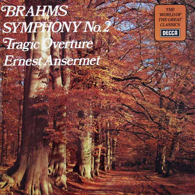 アンセルメのブラームス/交響曲第2番ほか  　英DECCA　3020　LP レコード