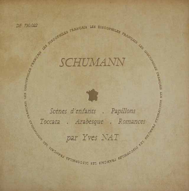 ナットのシューマン/「子供の情景」ほか　仏DF　3390　LP レコード