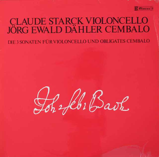 シュタルク&デーラーのバッハ/チェロとチェンバロのためのソナタ集  　スイスclaves　3021　LP レコード