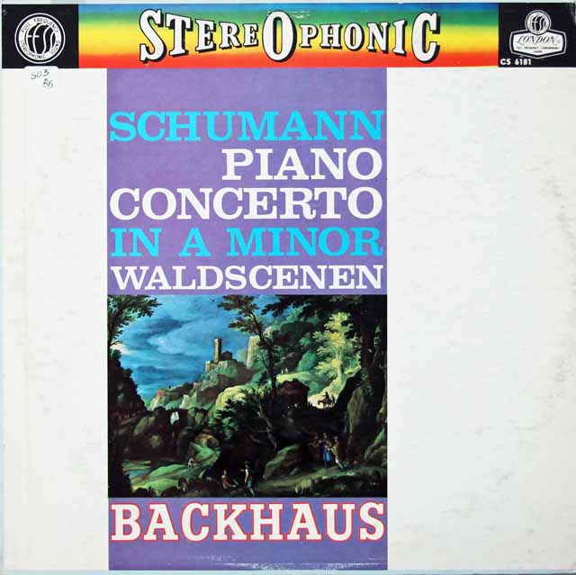 バックハウス&ヴァントのシューマン/ピアノ協奏曲ほか   　英DECCA　3021　LP レコード