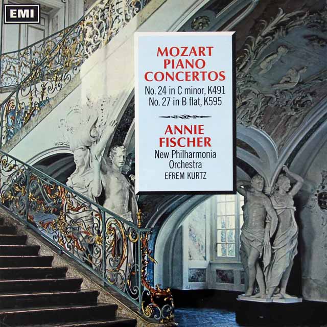 A.フィッシャーのモーツァルト/ピアノ協奏曲第24&27番  　英Columbia　3021　LP レコード