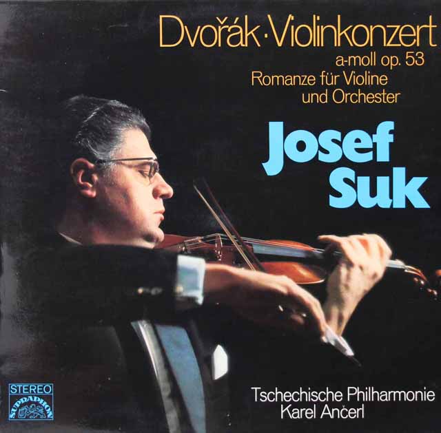 スーク、アンチェルのドヴォルザーク/ヴァイオリン協奏曲、「ロマンス」　独SUPRAPHON　3390　LP レコード