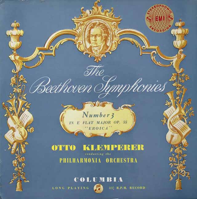【オリジナル盤】　クレンペラーのベートーヴェン/交響曲第3番「英雄」　英Columbia　3022　LP レコード